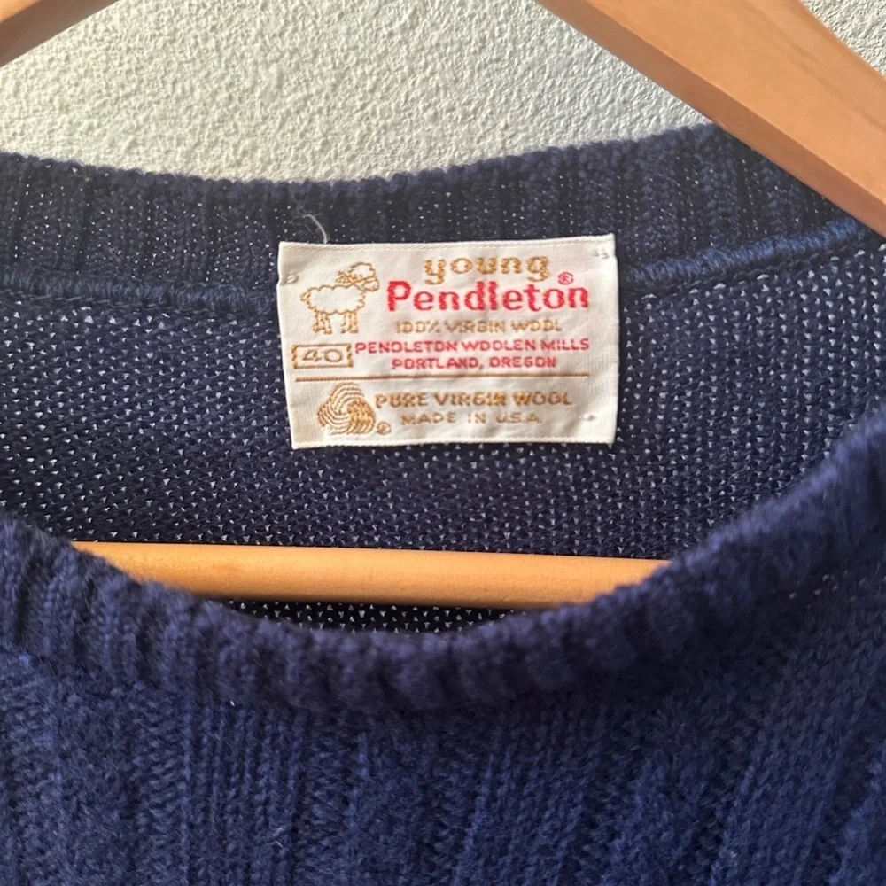 Vintage Pendleton Kids Navy Sweater